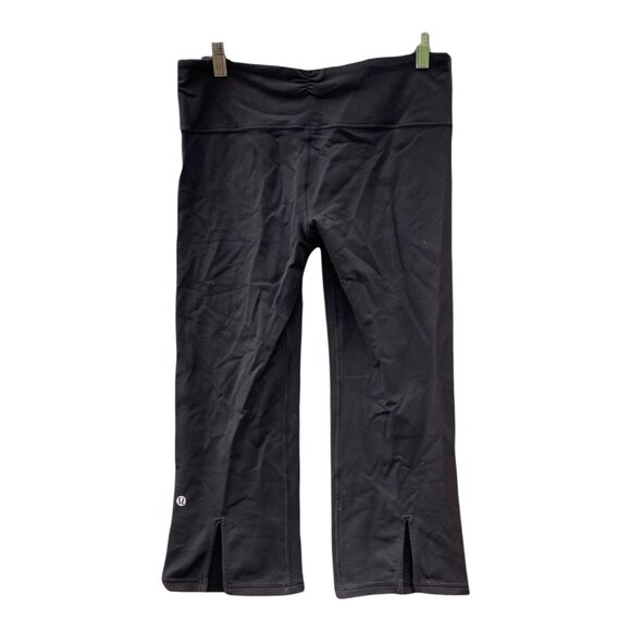 LULULEMON BLACK GATHER & CROW CROPS SIZE 8 - Picture 7 of 7
